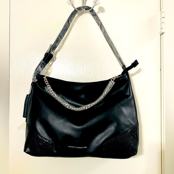 NWT French Connection Black Shoulder Bag - Picture 1 of 5